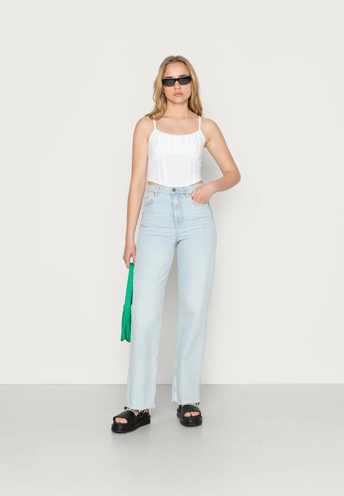 Discount ๐ Hollister Co. BARE RUCHED BUST SEAMED WAIST - Top - Bright White ๐ฅฐ - Image 2