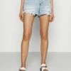 Wholesale 👏 Hollister Co. MOM LIGHT BANDANA POCKETS - Denim Shorts - Light-blue Denim 🌟