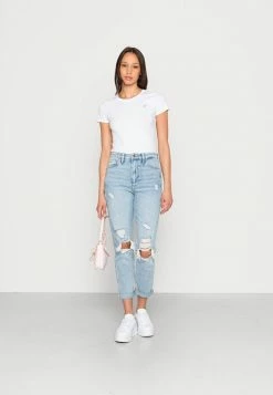 Buy 😀 Hollister Co. SLIM CREW MULTIPACK UNISEX - Basic T-shirt - White/zinfandel/beetle 👏