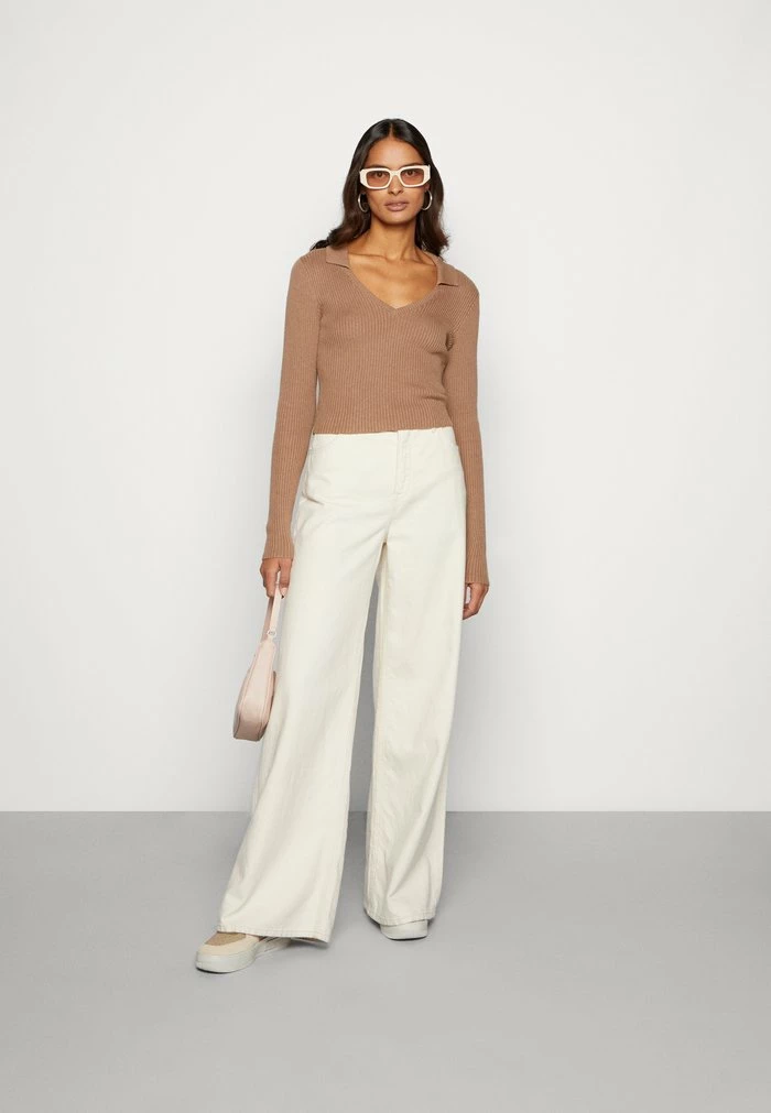 Promo โ๏ธ Hollister Co. SLIM CREW PATTERN - Jumper - Portabella Solid ๐ - Image 2