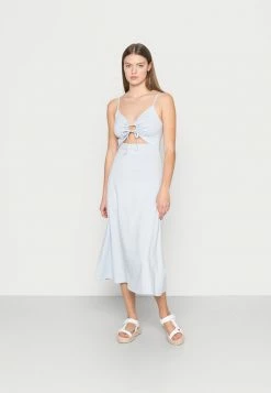 Hot Sale ๐ Hollister Co. BARE CUTOUT MIDI ๐ DRESS - Jersey ๐ DRESS - Xenon Blue ๐