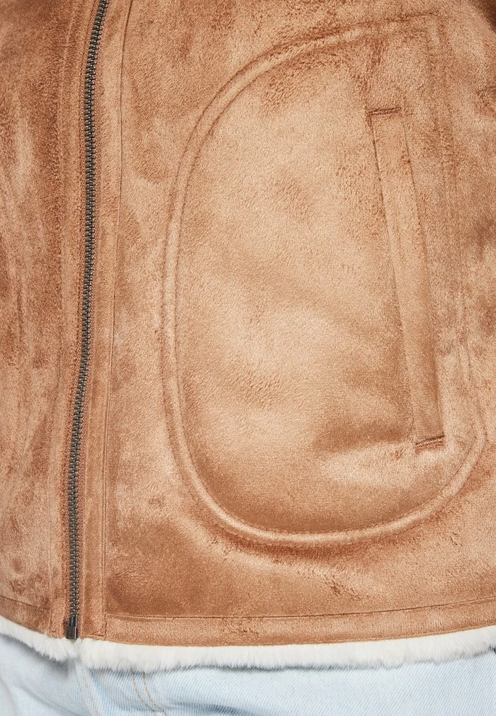 Best reviews of 😍 Hollister Co. COZY BIKER - Faux Leather Jacket - Tan ⌛ - Image 6