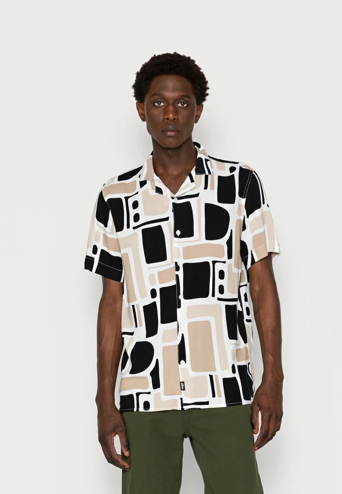 Hot Sale ๐ Hollister Co. CONVERSATIONALS - ๐ Shirt - Tan Abstract ๐