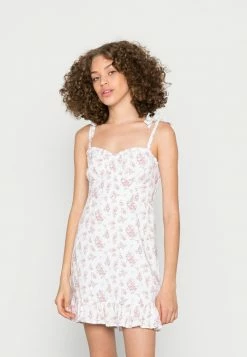 Wholesale ๐ Hollister Co. BARE VOLUME WOVEN ๐ DRESS - Day ๐ DRESS - White/pink ๐