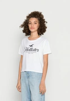 Top 10 ๐ Hollister Co. HERITAGE PRINT CORE - Print T-shirt - White โ