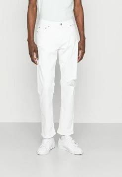 Deals ๐คฉ Hollister Co. SLIM KNEE SLIT - Slim Fit ๐ Jeans - White Destroy ๐