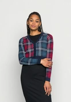 Best Sale 🔔 Hollister Co. CROP CARDI - Cardigan - Dark Ground Plaid 😉