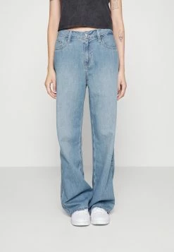 Budget ๐งจ Hollister Co. PLEAT TALL CUFF BAGGY - Relaxed Fit ๐ Jeans - Blue ๐งจ