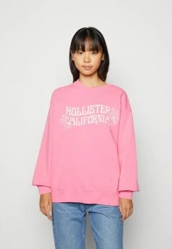 Hot Sale ✨ Hollister Co. OVERSIZED CREW RETRO MUSHROOM - Sweatshirt - Azealea Pink 🎉