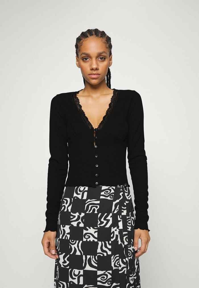 Coupon ๐ฏ Hollister Co. FASHION VEE BUTTON THRU - Long Sleeved Top - Black ๐ฅฐ