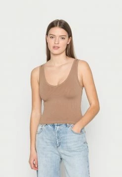 Best Pirce 🔔 Hollister Co. BARE SEAMLESS V TANK - Top - Portabella 👏