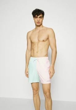 Buy 🔥 Hollister Co. BLOCKING GUARD - Swimming Shorts - Pink Turqoise Splice 💯