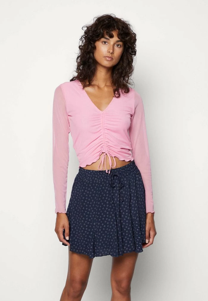 Hot Sale โค๏ธ Hollister Co. MIDDLE CINCHED TIE 2 PACK - Long Sleeved Top - Moonlight Mauve/antique White โ๏ธ - Image 2