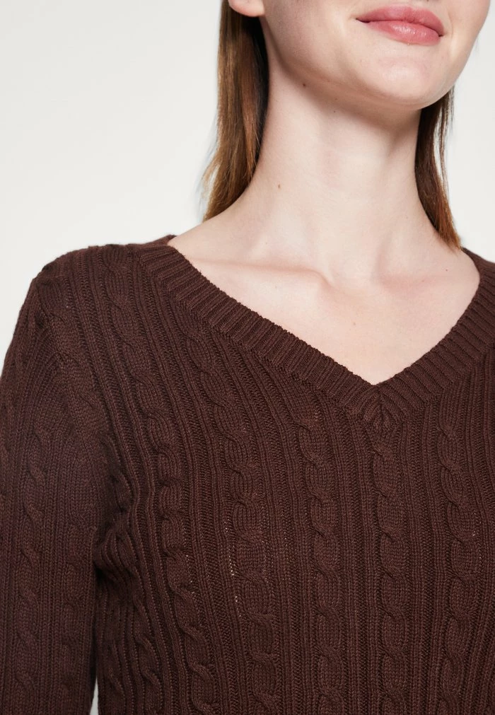 Brand new ✨ Hollister Co. ICON CABLE V NECK - Jumper - Chicory Brown ???? 8 Brand new ✨ Hollister Co. ICON CABLE V NECK - Jumper - Chicory Brown ???? - Image 6