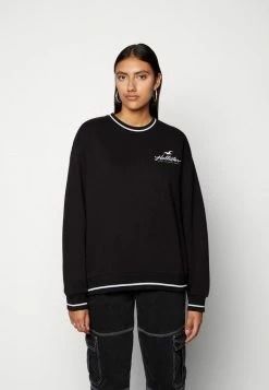 Buy โค๏ธ Hollister Co. OVERSIZED CREW WITH TIPPING LEFT CHEST LOGO - Sweatshirt - Black ๐