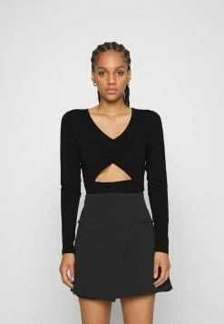 Outlet 🎉 Hollister Co. 2 PACK CUT OUT - Long Sleeved Top - Black/jester Red 🥰