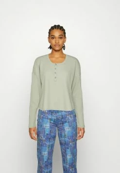 Cheapest ๐ Hollister Co. EASY WAFFLE HENLEY - Long Sleeved Top - Desert Sage ๐