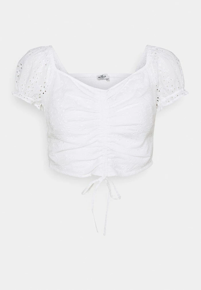 Outlet ๐งจ Hollister Co. CINCH TIE - Blouse - White Eyelet โ - Image 5