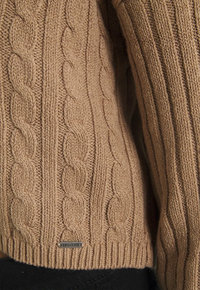 Cheapest 😍 Hollister Co. EASY CROP CARDI - Cardigan - Light Brown 😀 - Image 4