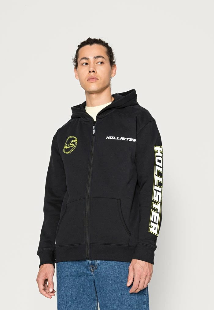 Buy ๐ Hollister Co. SCRIPT - Zip-up Sweatshirt - Black ๐