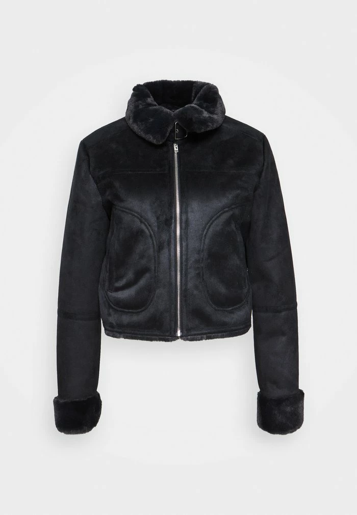 Flash Sale ❤️ Hollister Co. COZY BIKER - Light Jacket - Black Beauty 🔥 - Image 5