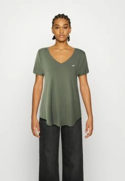 Hot Sale 🎉 Hollister Co. EASY VEE CUSTOM 3 PACK - Basic T-shirt - Bright White/beetle/zinfandel 🎉