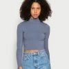 Discount 🧨 Hollister Co. CROP MOCK - Long Sleeved Top - Grisaille 💯