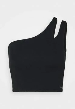 Coupon ⭐ Hollister Co. CUT OUT ONE SHOULDER - Top - Black ⌛