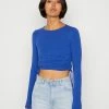 Deals ✔️ Hollister Co. DOUBLE SIDE CINCH BEST IS BACK - Long Sleeved Top - Strong Blue ⌛