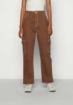 Buy ๐ Hollister Co. CARGO DAD ULTRA HIGH RISE - Relaxed Fit ๐ Jeans - Brown โญ