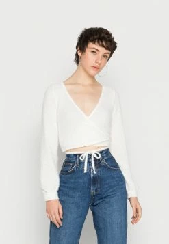 Top 10 🔥 Hollister Co. COZY EYELASH WRAP - Long Sleeved Top - Jet Stream ⌛