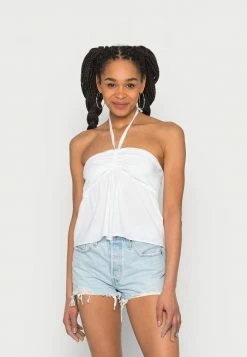 Best reviews of 🛒 Hollister Co. BARE HALTER WOVEN - Top - Bright White 👍