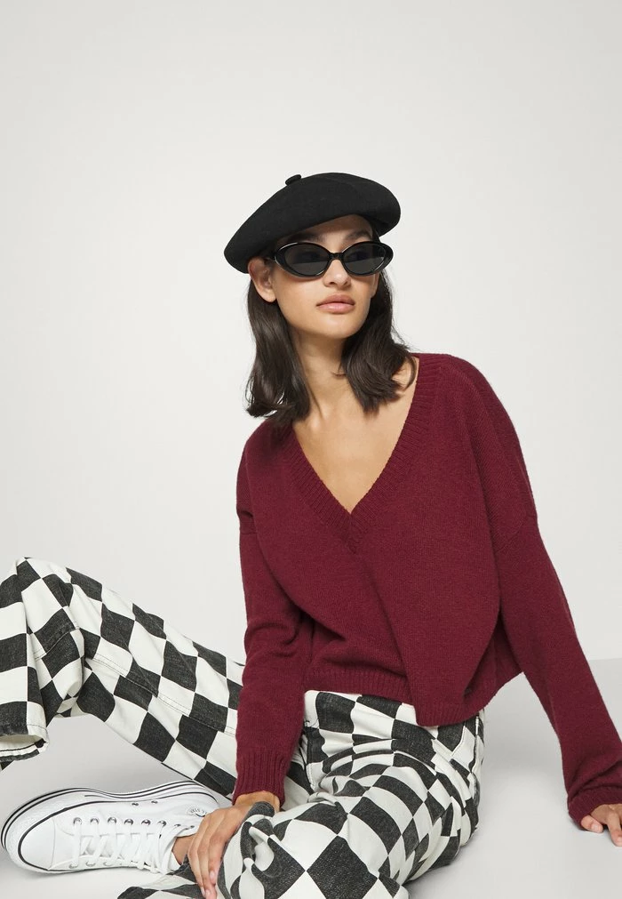 Best Pirce โ๏ธ Hollister Co. FABBA V NECK - Jumper - Zinfandel ๐ - Image 4