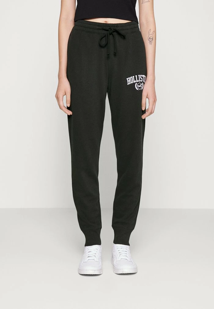 Outlet 👍 Hollister Co. LOGO JOGGER - Tracksuit Bottoms - Black ✔️