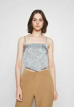 Cheap 🤩 Hollister Co. POINTED HEM TOP - Top - Blue 😀