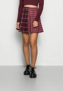 Best reviews of ❤️ Hollister Co. SPLICED PLEATED PLAID 👗 SKIRT - Mini 👗 SKIRT - Burg Spliced 🧨