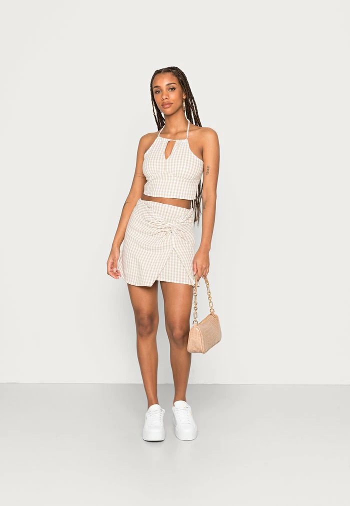 Buy ๐ Hollister Co. Mini ๐ Skirt - Brown Gingham ๐ - Image 2