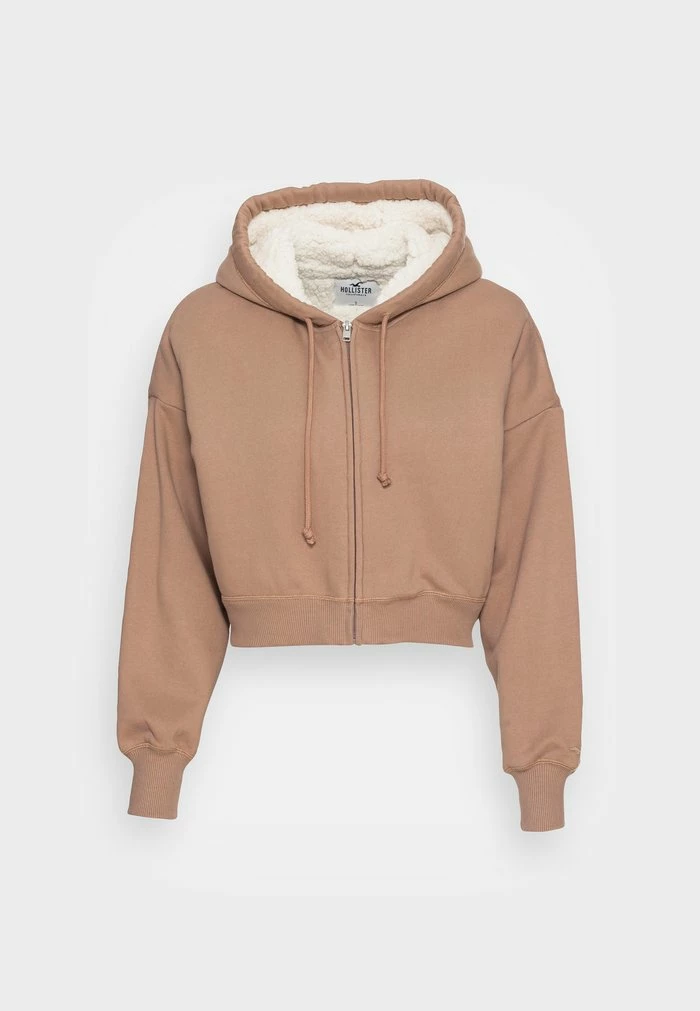 Promo 👏 Hollister Co. Zip-up Sweatshirt - Portabella ✨ - Image 4
