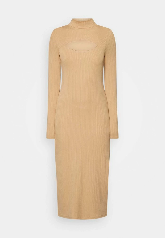 Buy ๐ Hollister Co. MOCK CUTOUT MIDI ๐ DRESS - Jumper ๐ DRESS - Tan โญ - Image 5