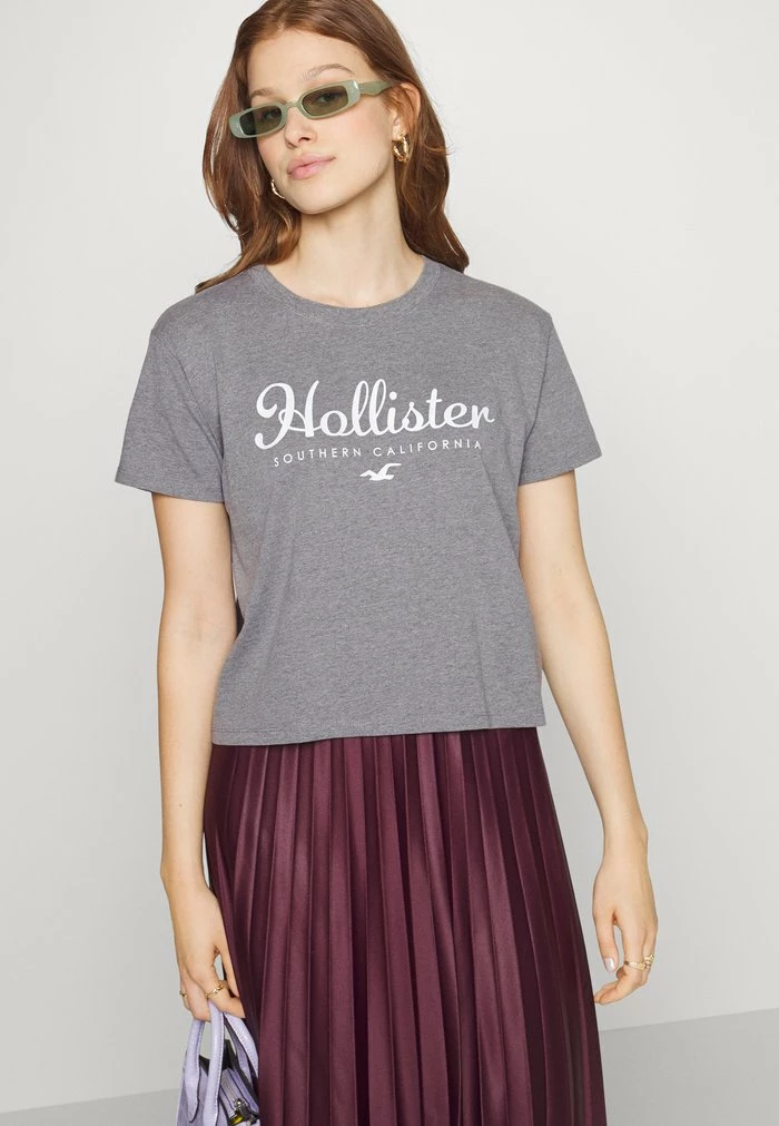 Best deal 💯 Hollister Co. TIMELESS - Print T-shirt - Grey 🌟 - Image 4