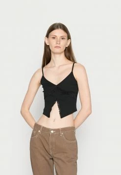 Hot Sale 🧨 Hollister Co. BARE TRIM FLYAWAY CAMI - Top - Casual Black ⭐