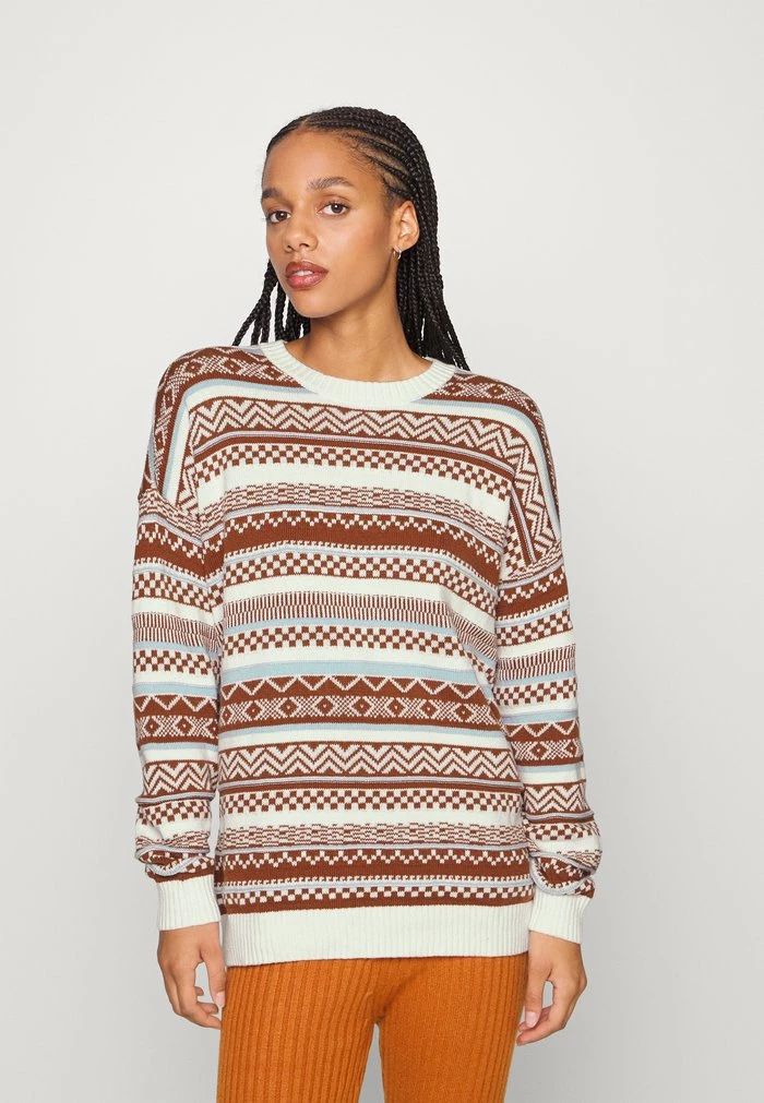 Wholesale ๐คฉ Hollister Co. PREVIEW OVERSIZED PATTERN - Jumper - White Ground Fair Isle ๐