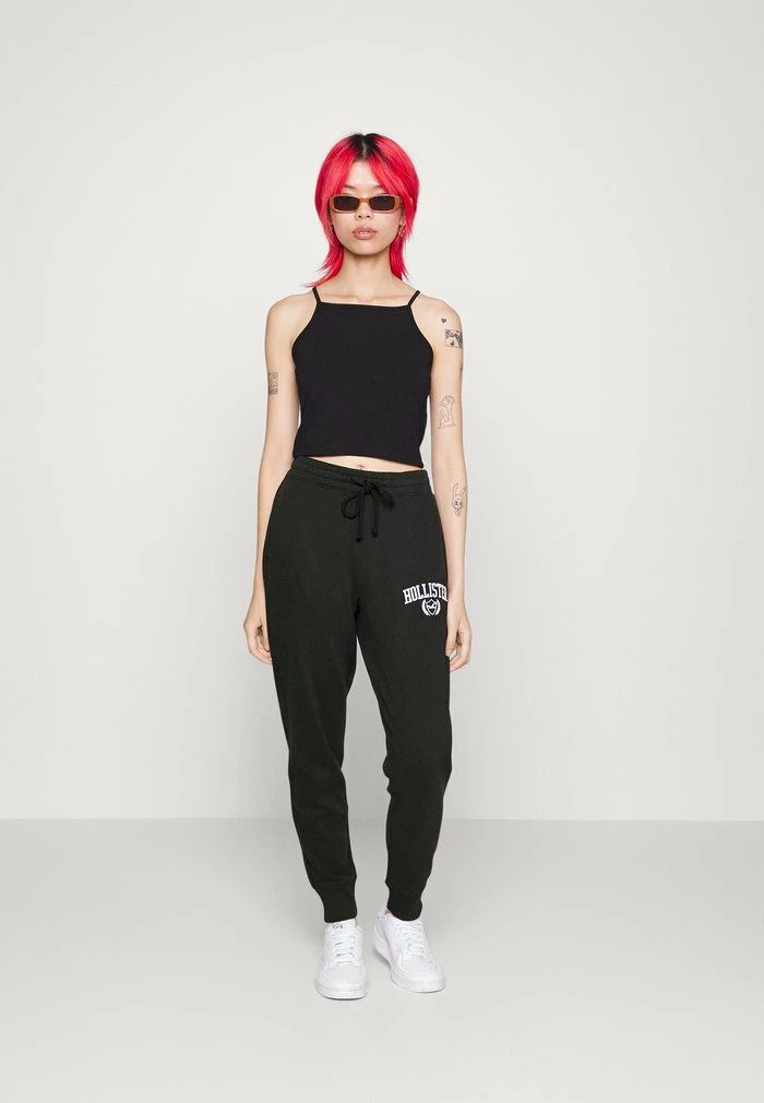 Outlet 👍 Hollister Co. LOGO JOGGER - Tracksuit Bottoms - Black ✔️ - Image 2