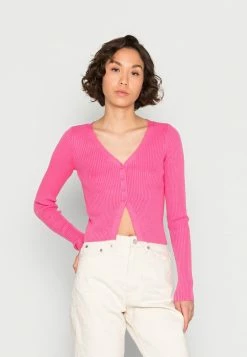Hot Sale ❤️ Hollister Co. EMEA FLYAWAY CROP CARDIGAN - Cardigan - Azalea Pink 🌟
