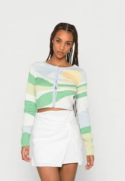 Best Sale 🌟 Hollister Co. ICON CROP CARDIGAN PATTERN - Cardigan - Scenic Pattern 🥰